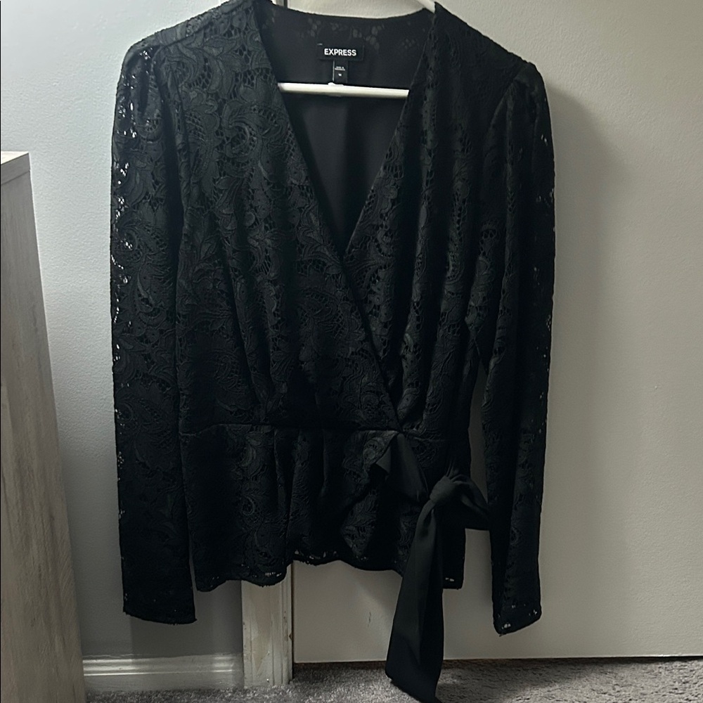 Express Black Lace Blouse *New without tag*